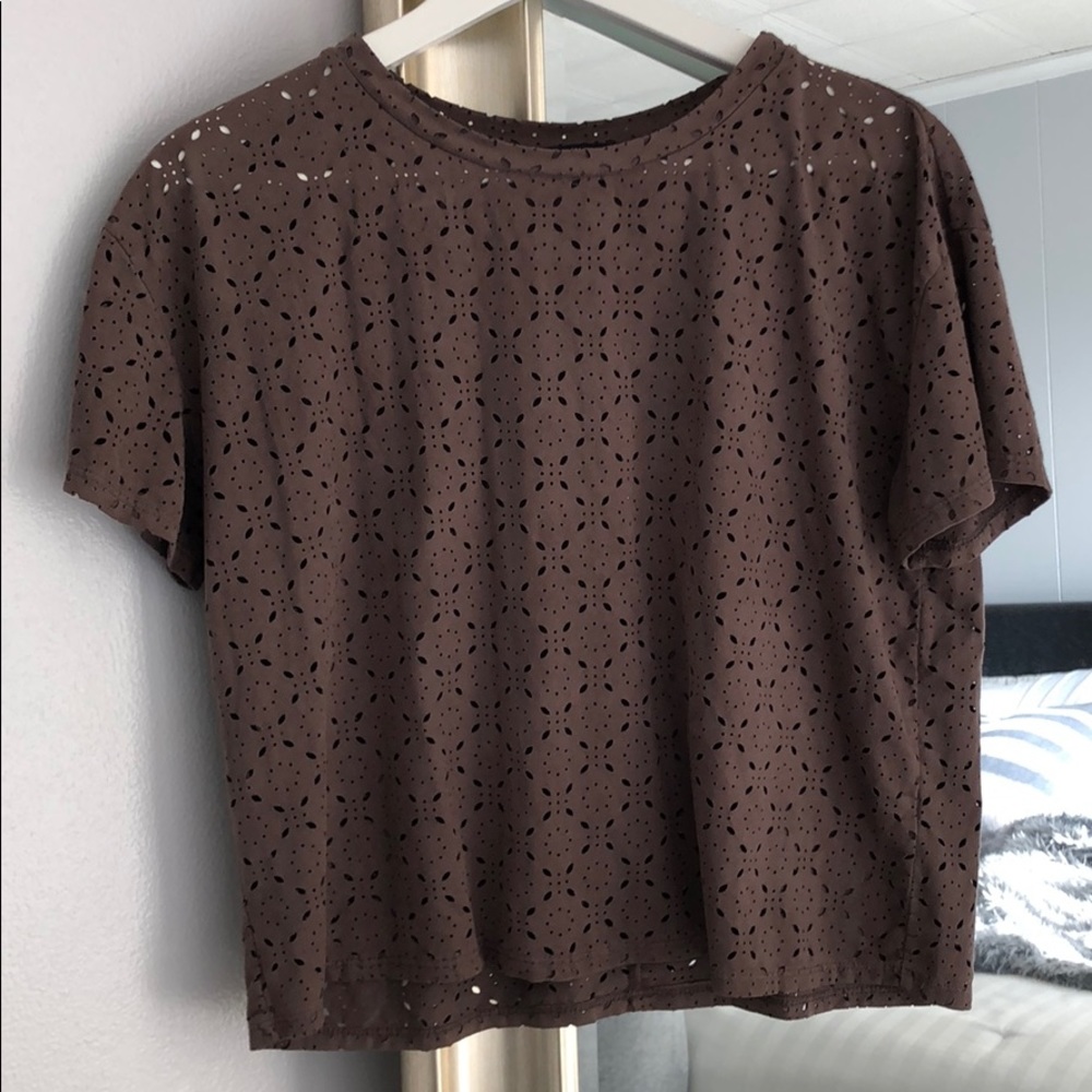F21 FAUX SUEDE TOP